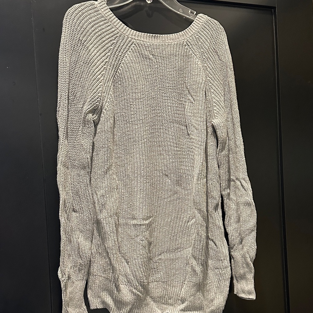 Halogen Silver Crew Neck Sweater